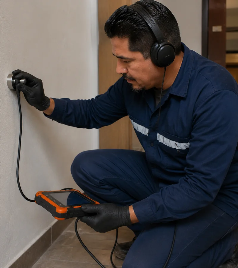 Detección de fuga con geófono CDMX